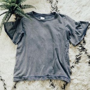 Ruffle Sleeve T Shirt